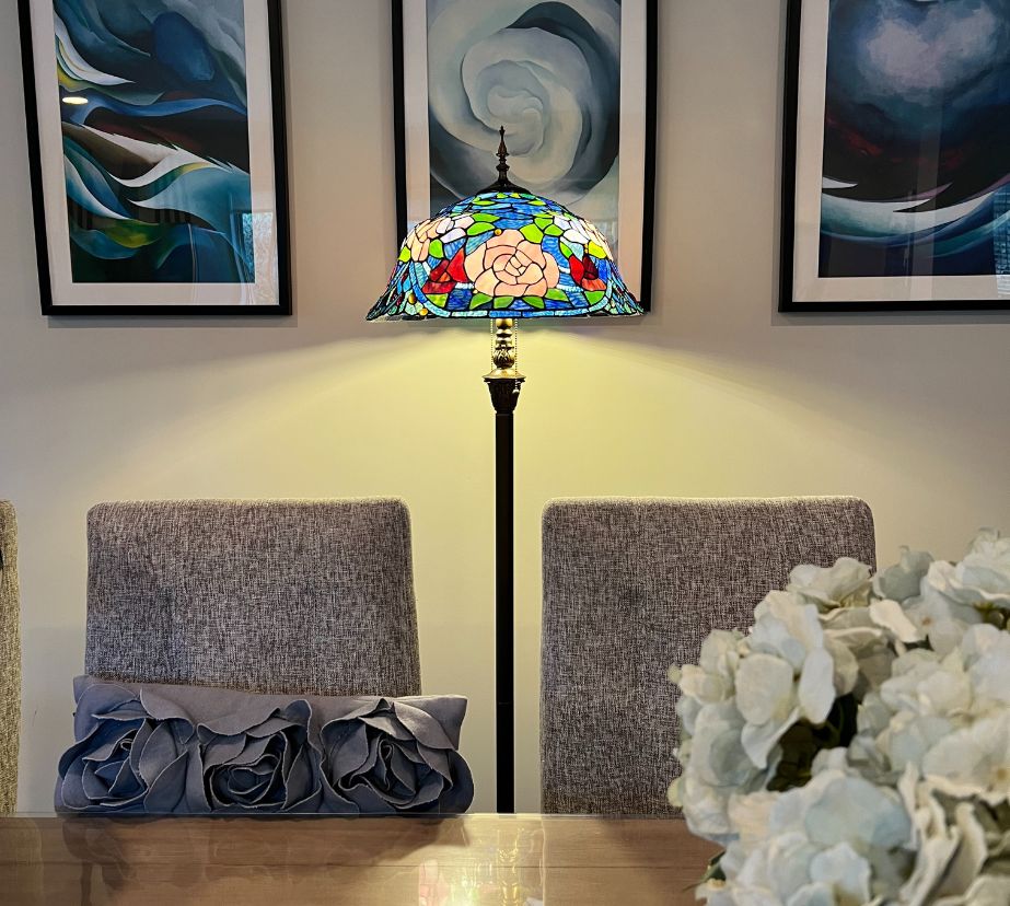 CDH Tiffany Floor Lamp 18" XLARGE 46CM shade (19005)