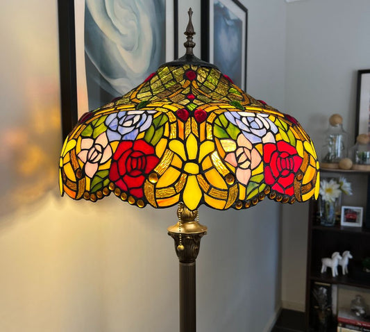 CDH Tiffany Floor Lamp 18" XLARGE 46CM shade (19006)
