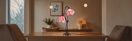 Collection of Tiffany stained glass table lamps displayed as gift ideas for every budget
