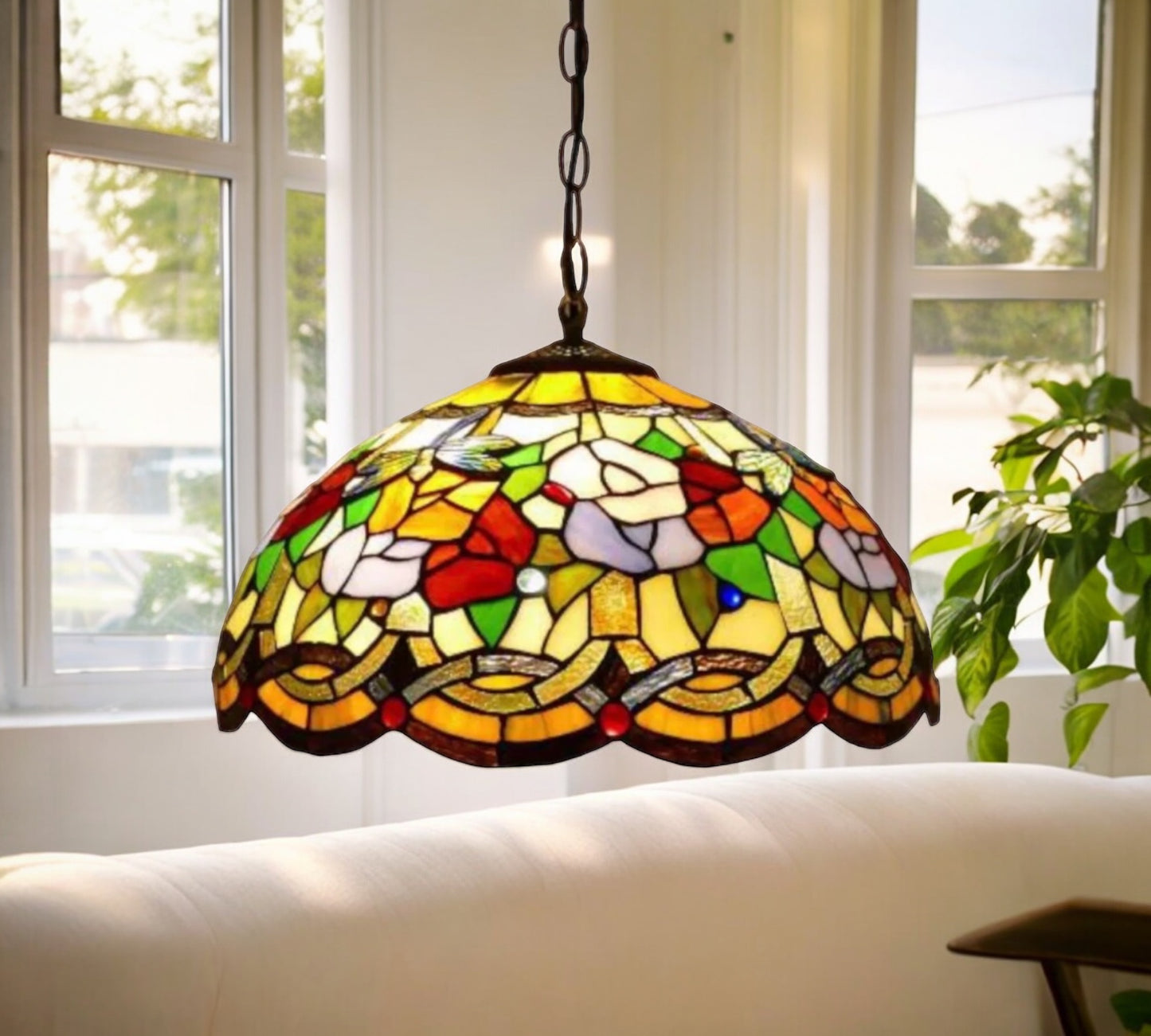 CDH 16" Tiffany Pendant Lamp 40cm shade (16072)