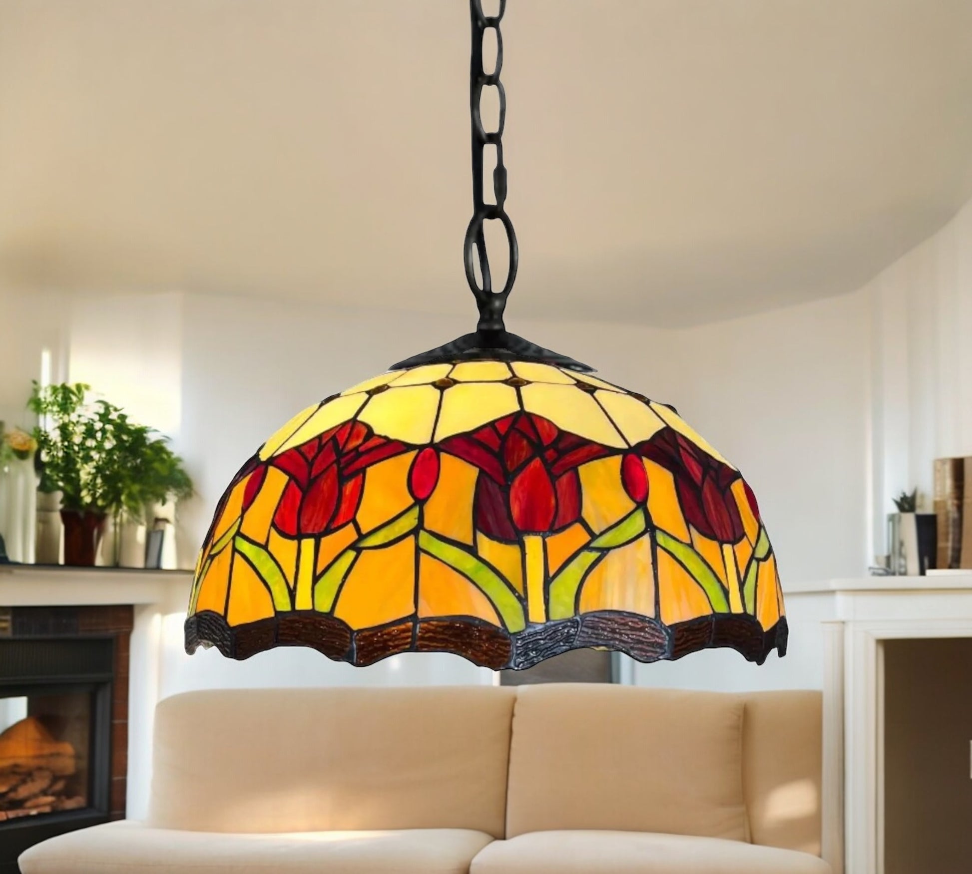 CDH 16" Tiffany Pendant Lamp 40cm shade (16030C)