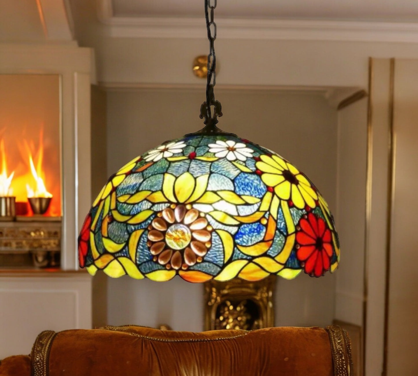 CDH 16" Tiffany Pendant Lamp 40cm shade (16939P)