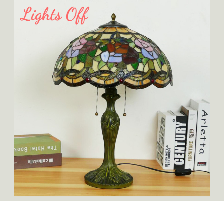 CDH 16" Tiffany Table Lamp 40cm Shade (15002)