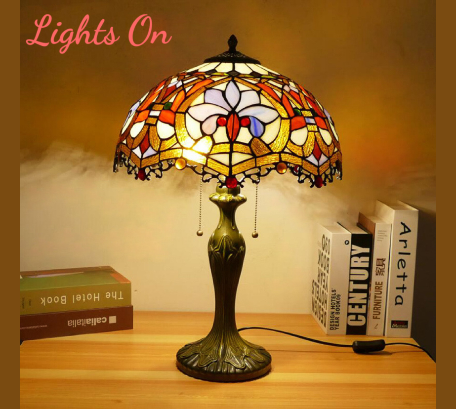 CDH 16" Tiffany Table Lamp 40cm Shade (15003)