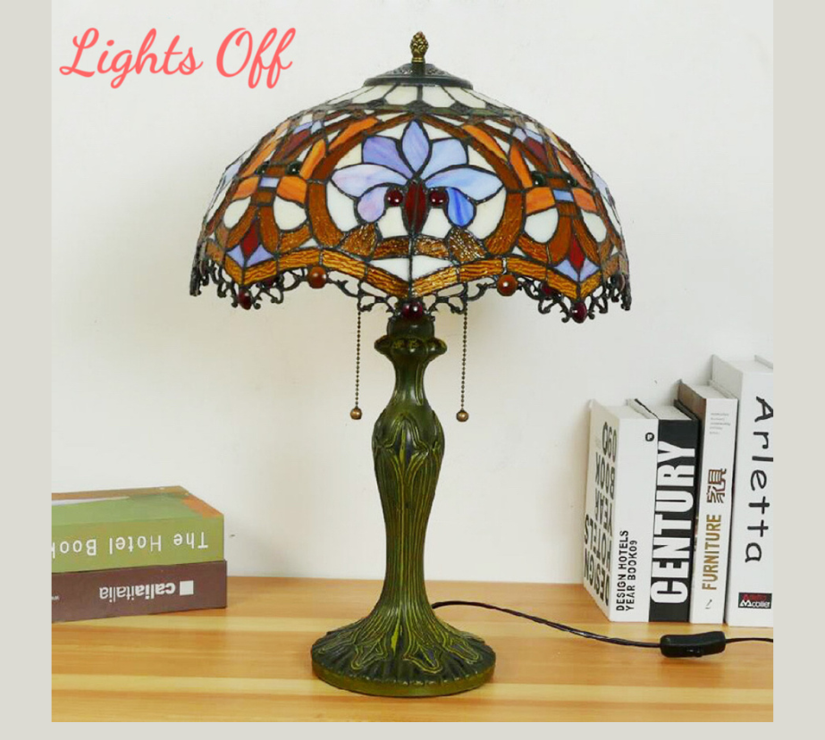 CDH 16" Tiffany Table Lamp 40cm Shade (15003)