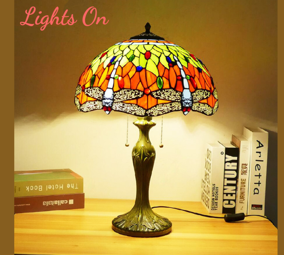 CDH 16" Tiffany Table Lamp 40cm Shade (15005)