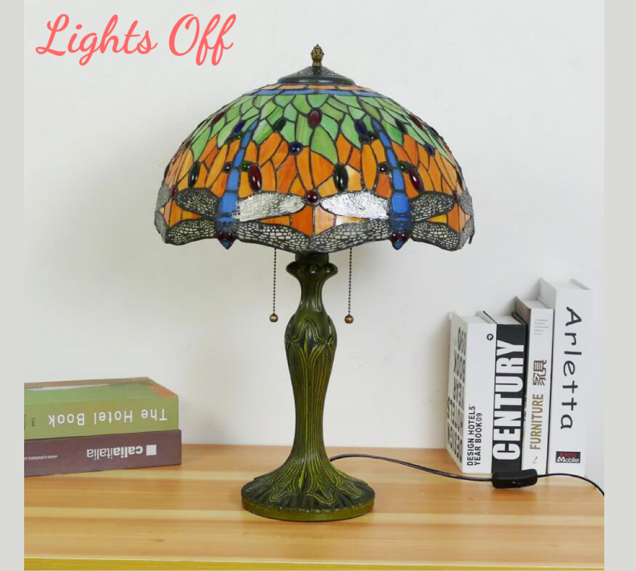 CDH 16" Tiffany Table Lamp 40cm Shade (15005)