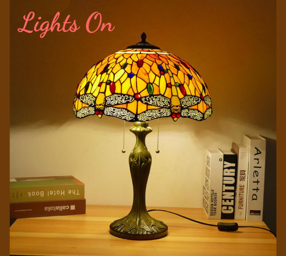 CDH 16" Tiffany Table Lamp 40cm Shade (15005)