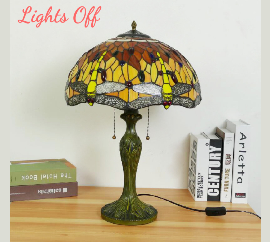 CDH 16" Tiffany Table Lamp 40cm Shade (15005)