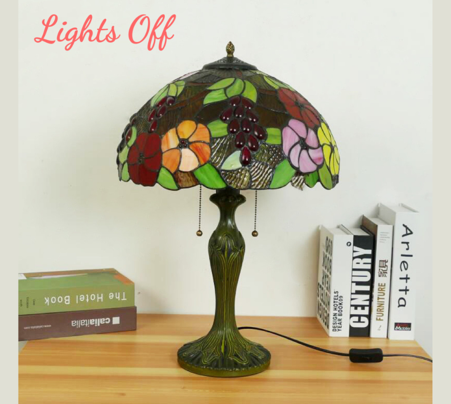 CDH 16" Tiffany Table Lamp 40cm Shade (15006)