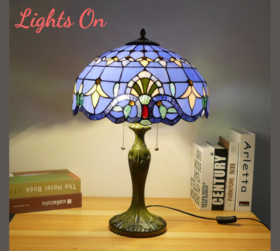 CDH 16" Tiffany Table Lamp 40cm Shade (15008)