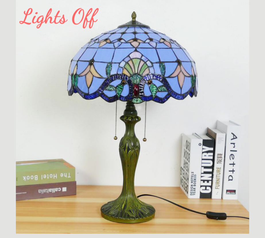 CDH 16" Tiffany Table Lamp 40cm Shade (15008)
