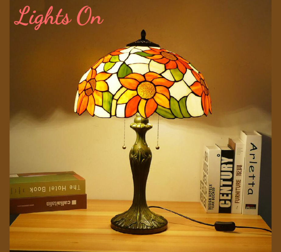 CDH 16" Tiffany Table Lamp 40cm Shade (15040)