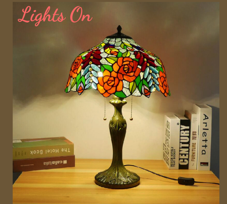 CDH 16" Tiffany Table Lamp 40cm Shade (15012)