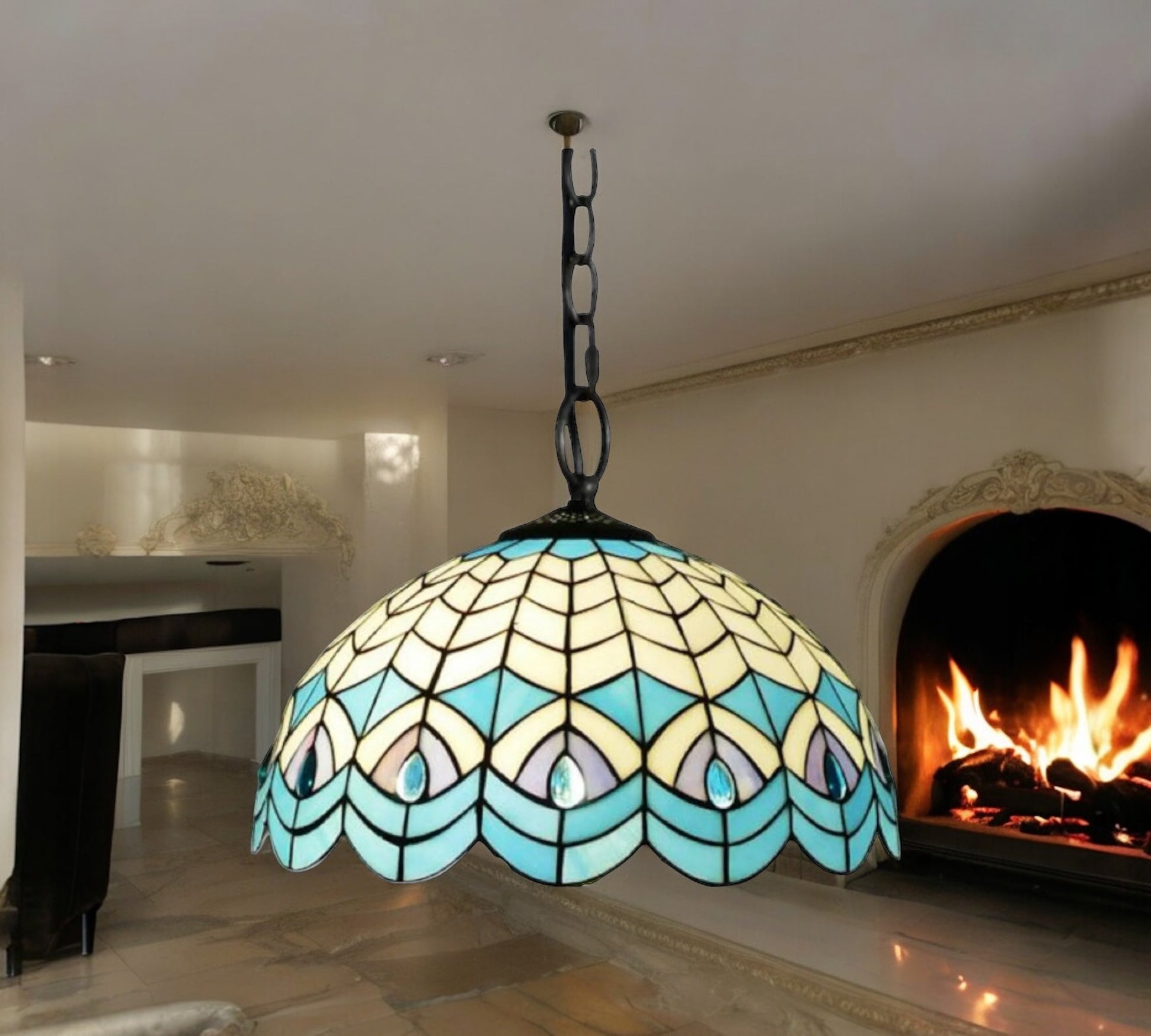CDH 16" Tiffany Pendant Lamp 40cm shade (16119C)