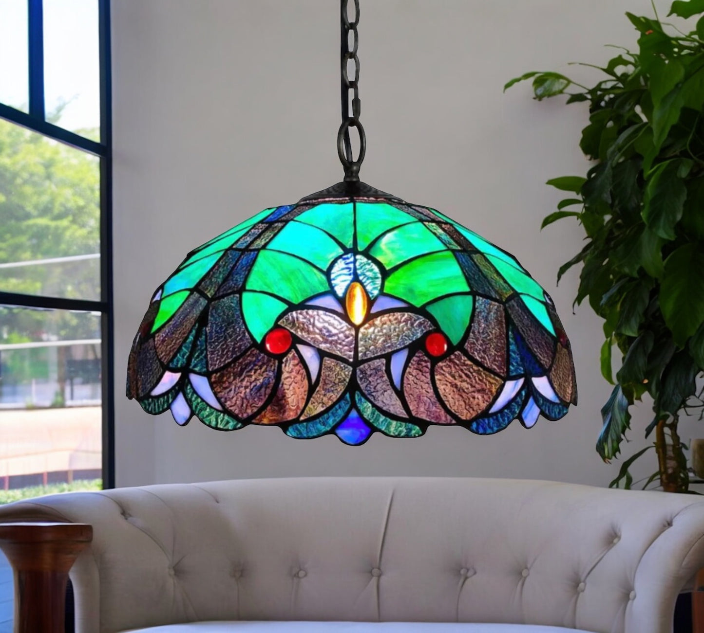 CDH 16" Tiffany Pendant Lamp 40cm shade (16013C)