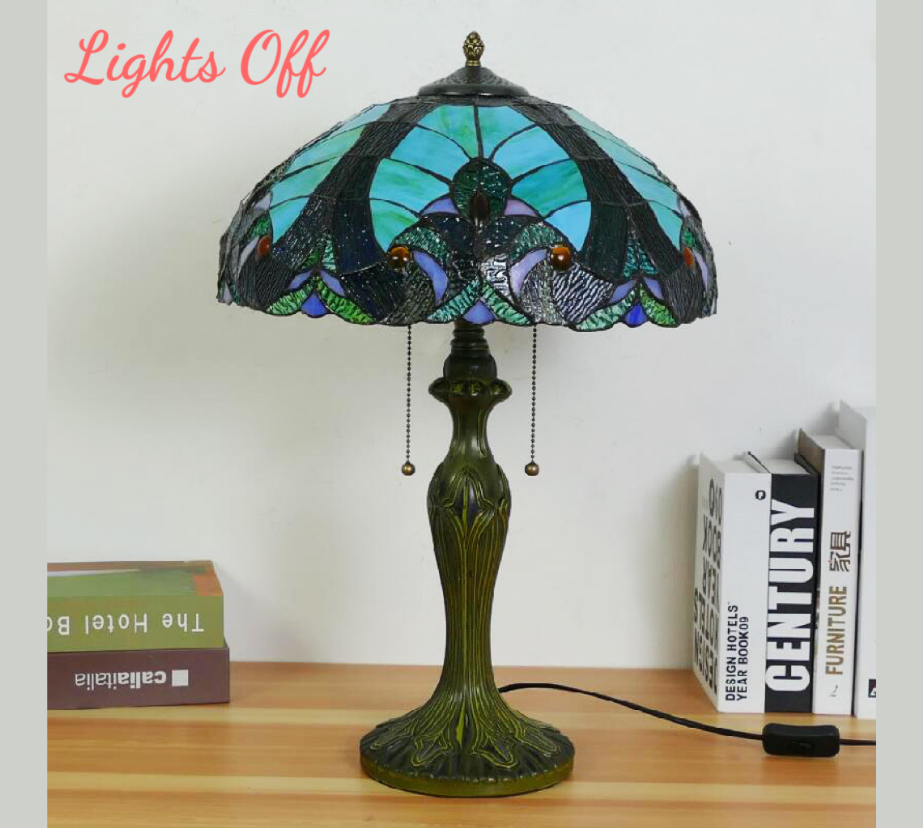 CDH 16" Tiffany Table Lamp 40cm Shade (15011)