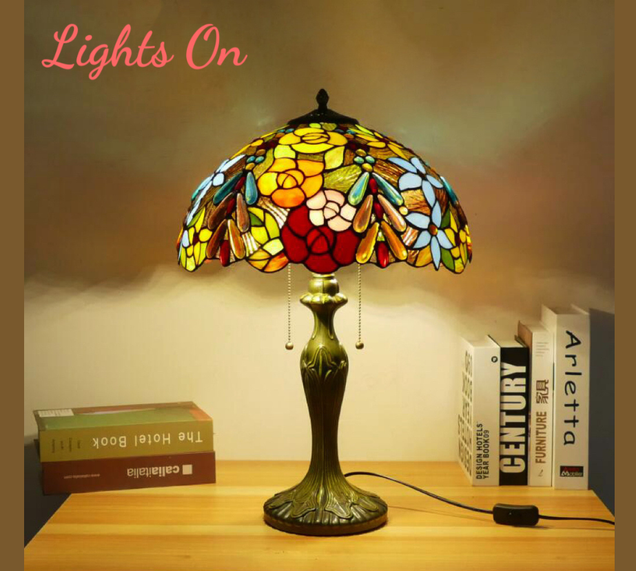 CDH 16" Tiffany Table Lamp 40cm Shade (15016)