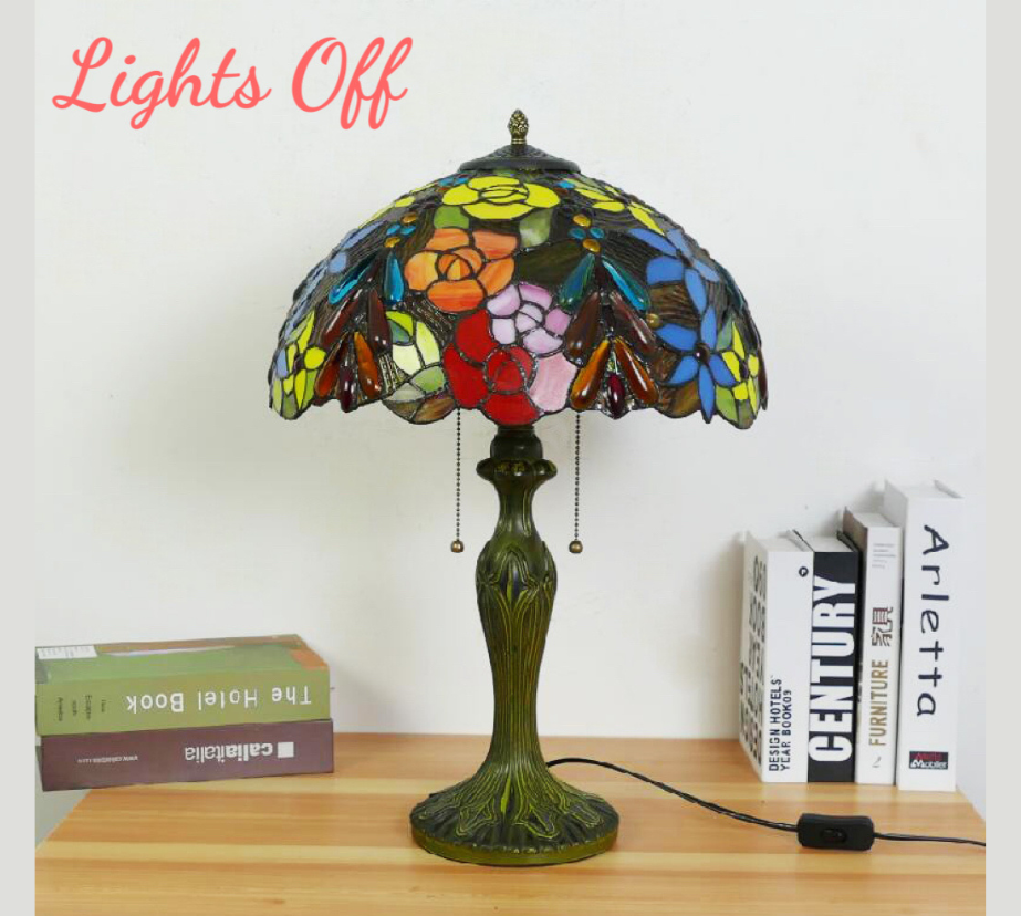 CDH 16" Tiffany Table Lamp 40cm Shade (15016)