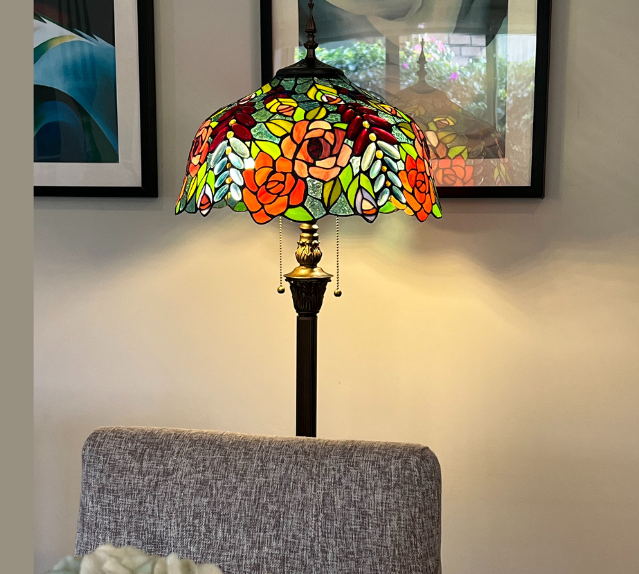 CDH Tiffany Floor Lamp (16112) 16" 40CM Shade