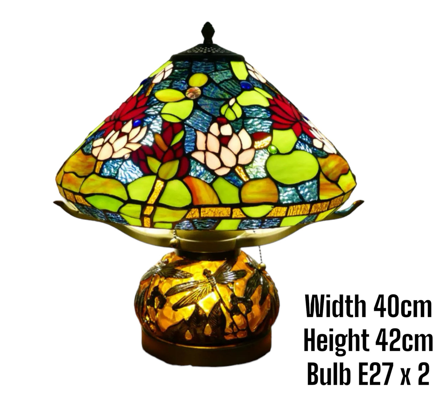 CDH 16" Tiffany Table Lamp 40cm Shade (15062)