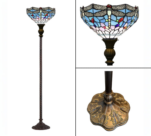 CDH Tiffany Torchiere Floor Lamp (12061H) 12" 30CM Shade
