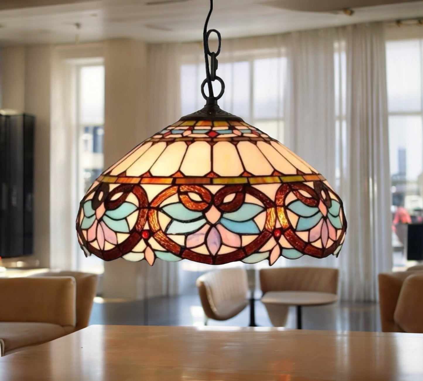 CDH 16" Tiffany Pendant Lamp 40cm shade (16045C)