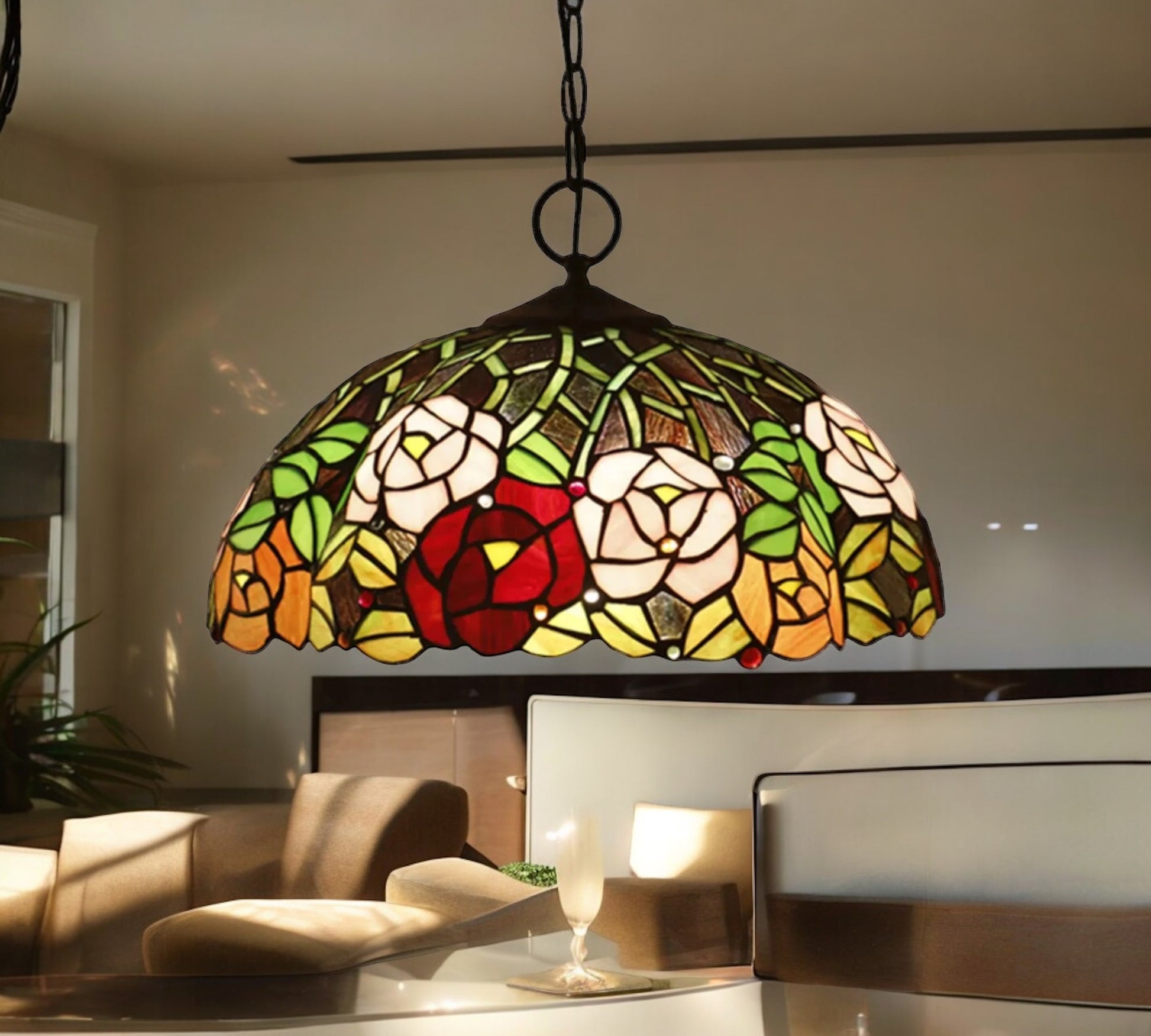 CDH 16" Tiffany Pendant Lamp 40cm shade (16078C)