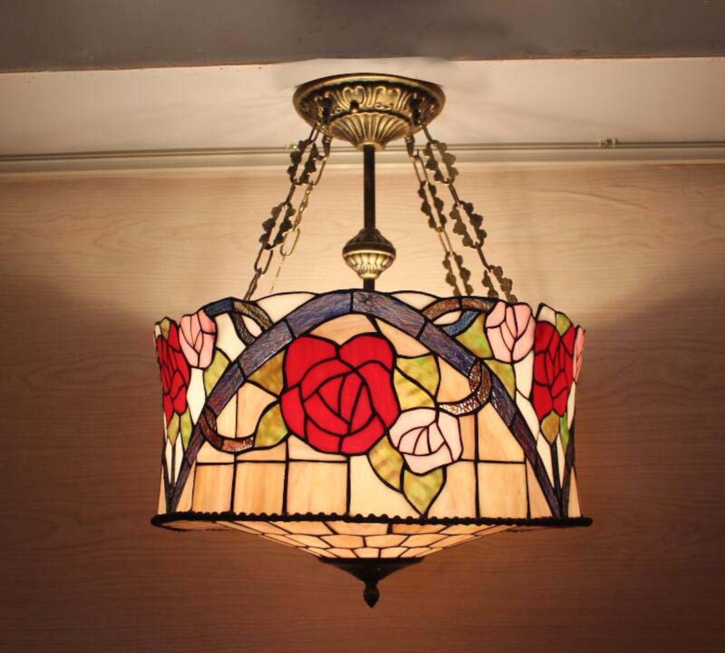 CDH 18" XLARGE Tiffany Pendant Lamp 46cm shade (19008CR)