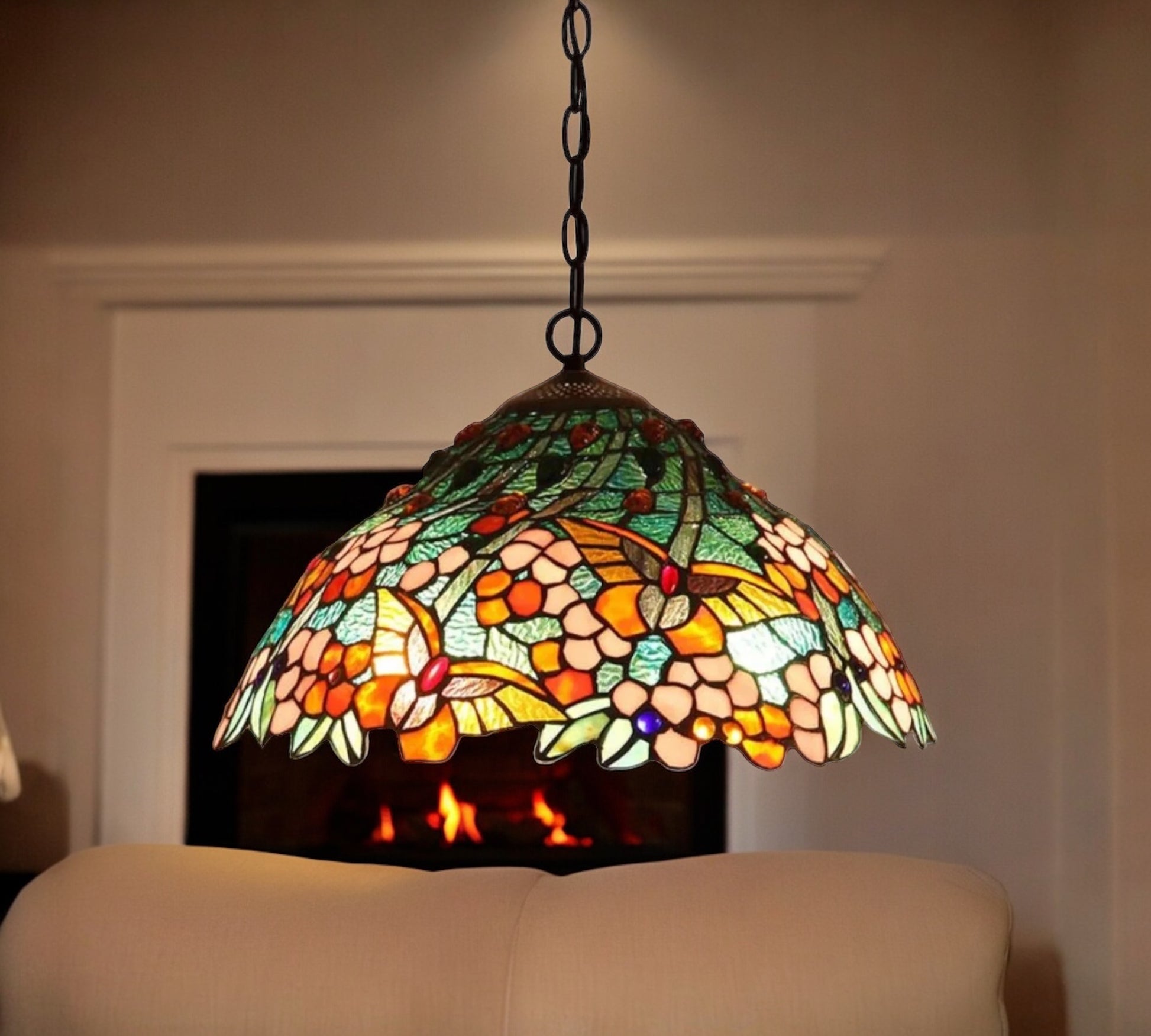 CDH 16" Tiffany Pendant Lamp 40cm shade (16075C)