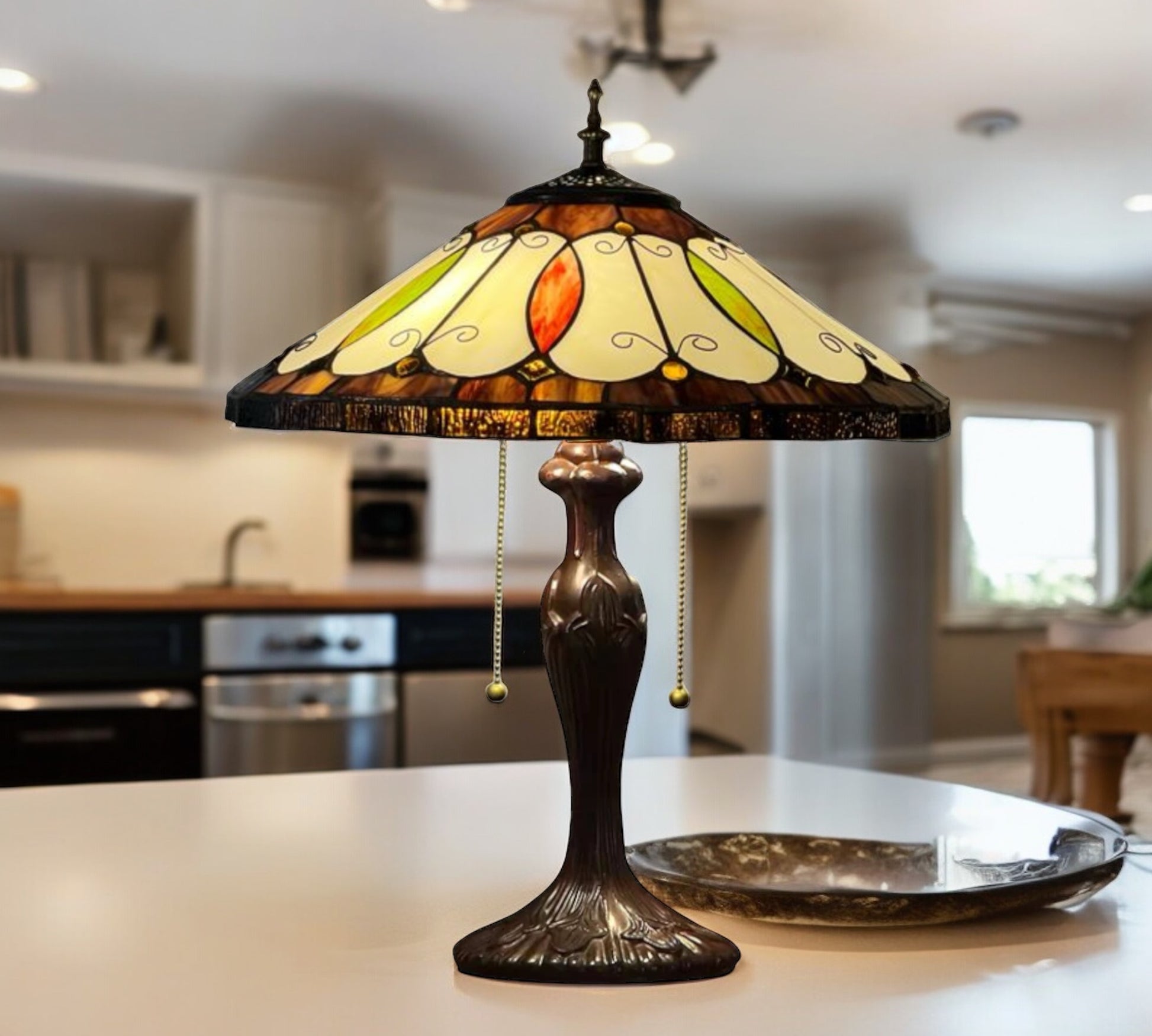 CDH 16" Tiffany Table Lamp 40cm Shade (14002T)