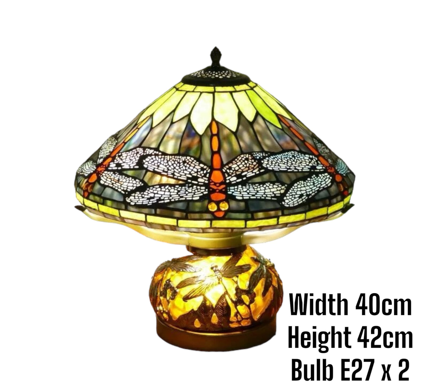 CDH 16" Tiffany Table Lamp 40cm Shade (15063)