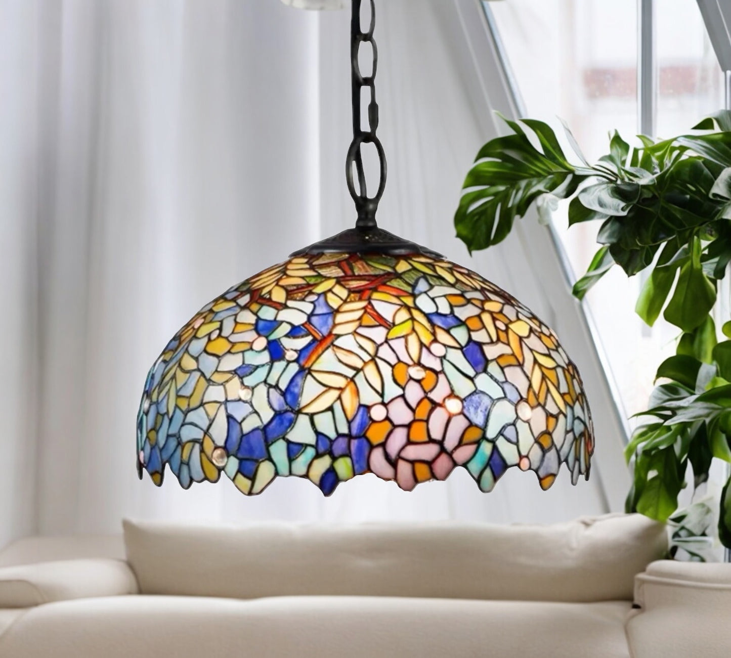 CDH 16" Tiffany Pendant Lamp 40cm shade (16038C)
