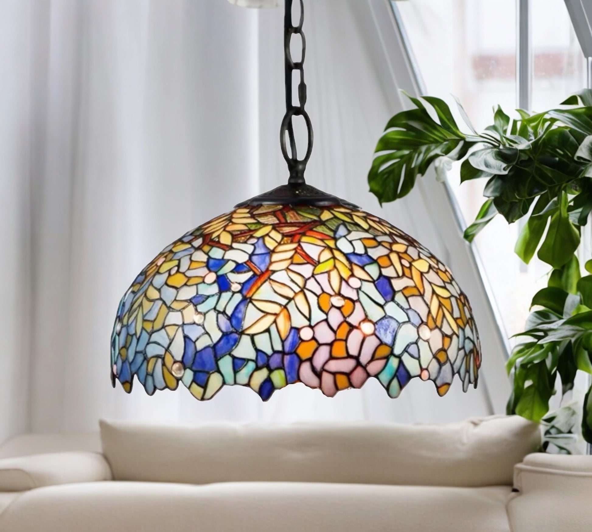 CDH 16" Tiffany Pendant Lamp 40cm shade (16038C)