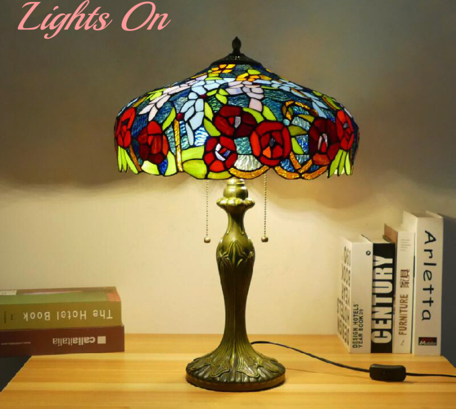 CDH 16" Tiffany Table Lamp 40cm Shade (15034)