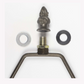30cm lamp shade support harp with finial, threaded post and metal washers