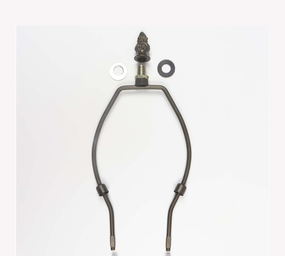 30cm lamp shade support harp frame with two side rods and top finial