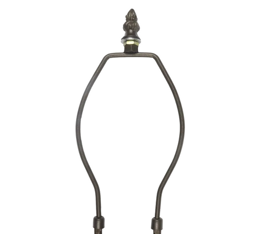 30cm lamp shade support harp frame with finial and two support legs