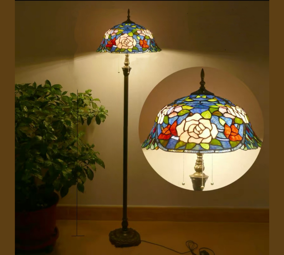 CDH Tiffany Floor Lamp 18" XLARGE 46CM shade (19005)