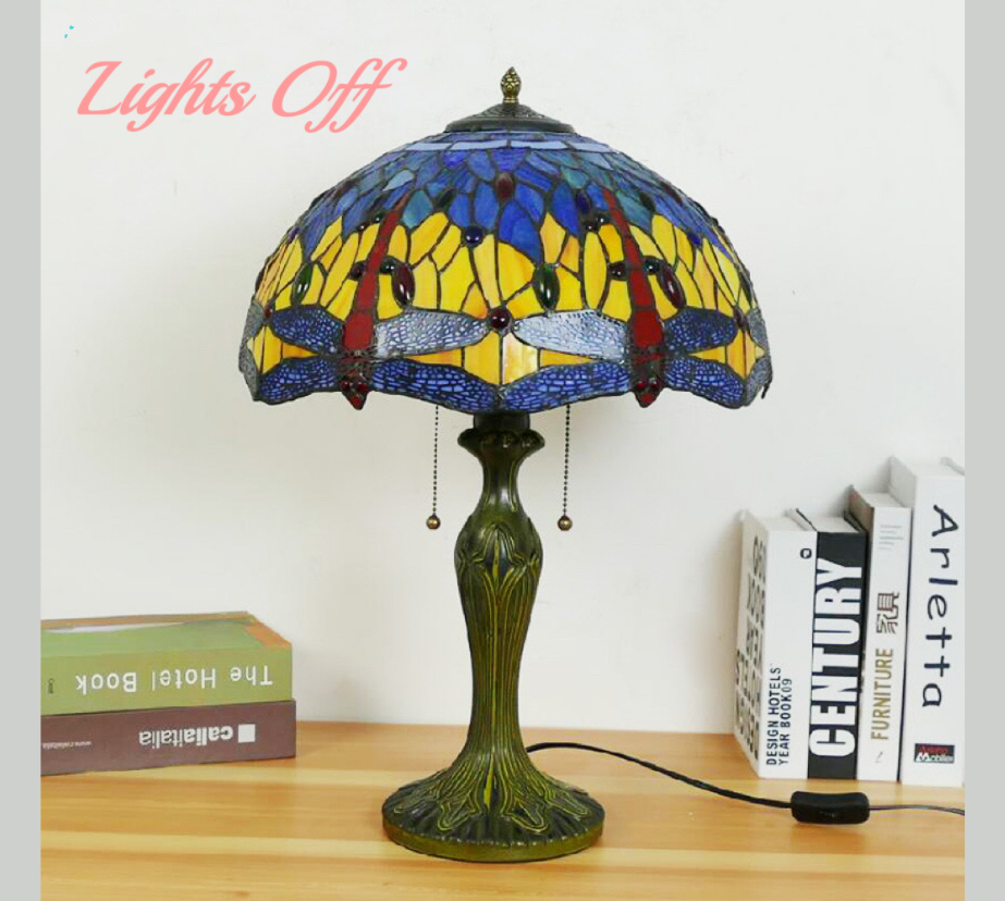 CDH 16" Tiffany Table Lamp 40cm Shade (15037)