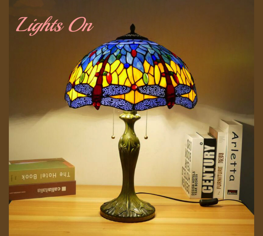 CDH 16" Tiffany Table Lamp 40cm Shade (15037)