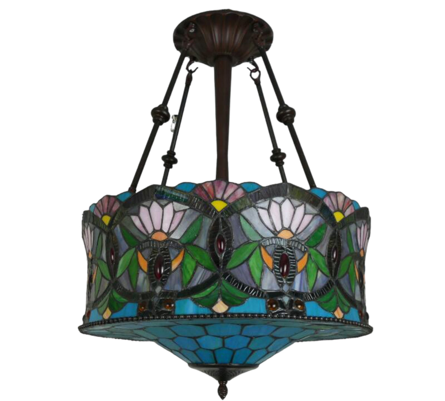 CDH 18" XLARGE Tiffany Pendant Lamp 46cm shade (19001CR)
