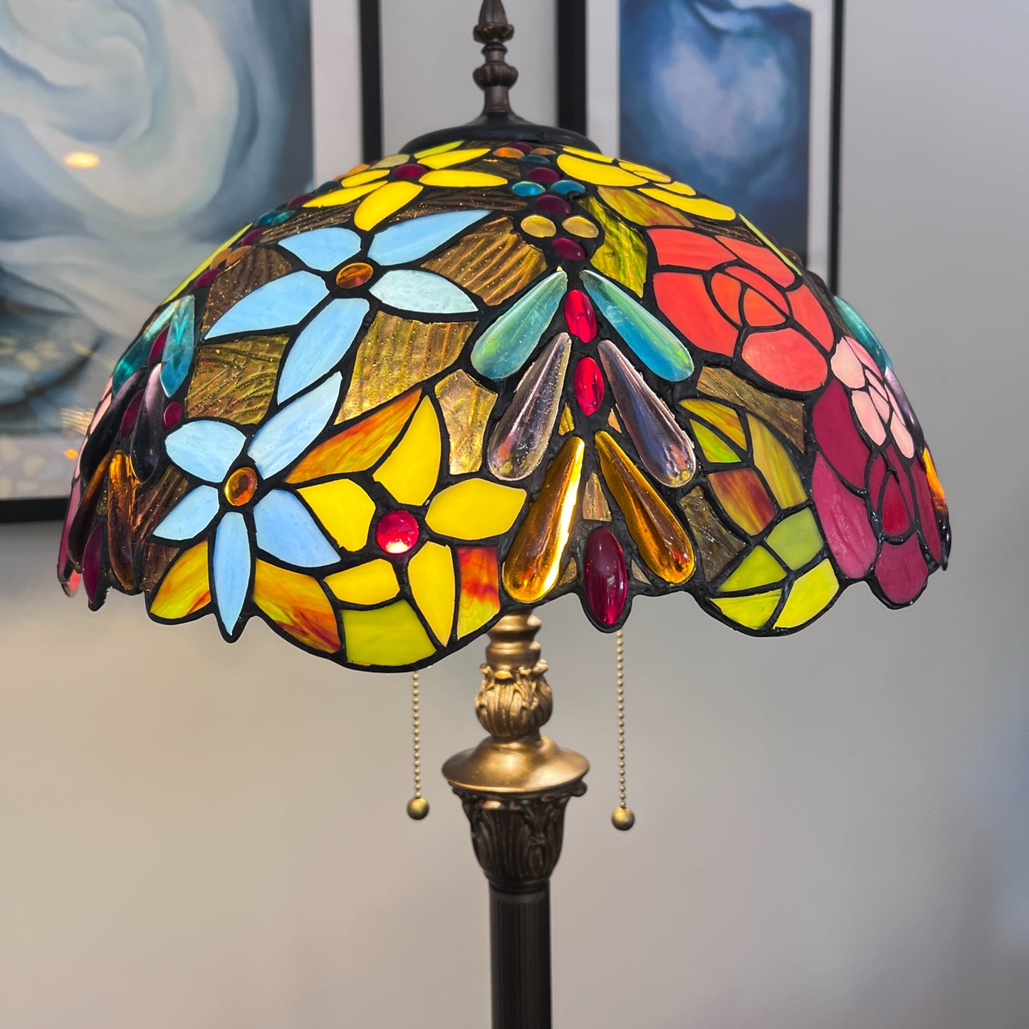 CDH Tiffany Floor Lamp (16114) 16" 40CM Shade