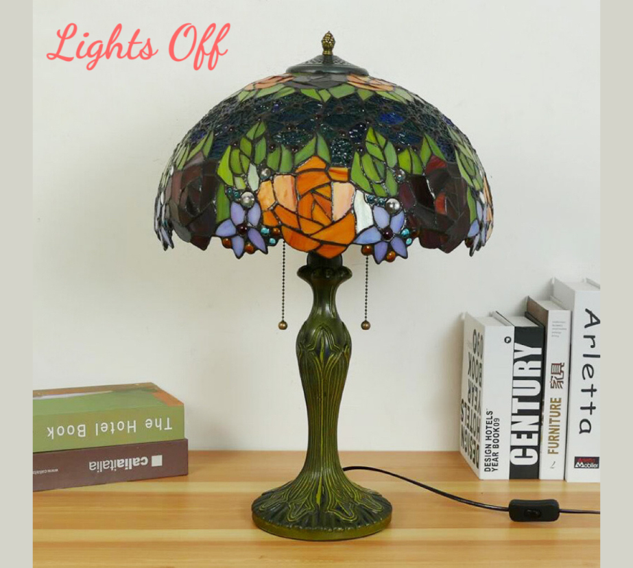 CDH 16" Tiffany Table Lamp 40cm Shade (15013)