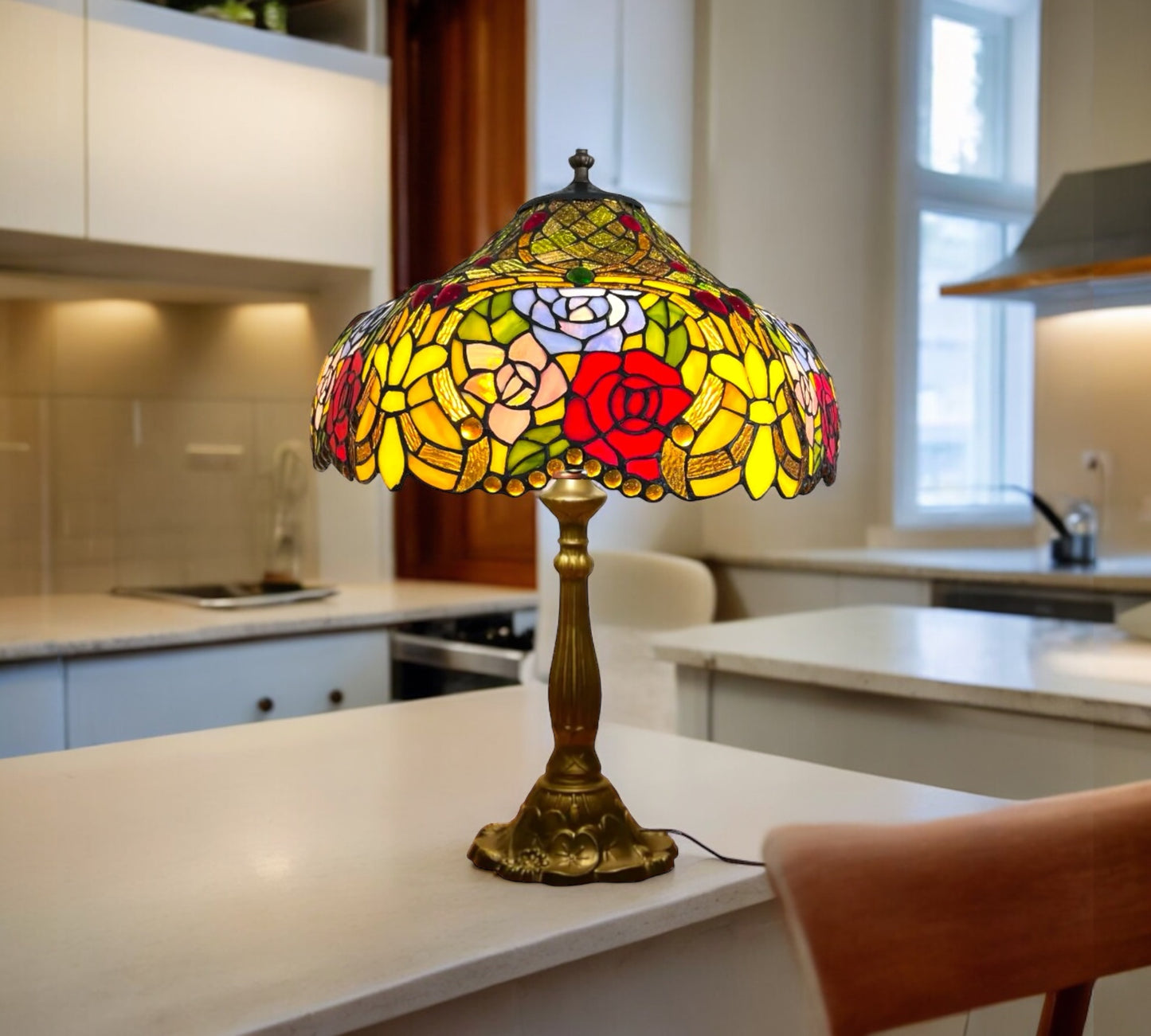 CDH 18" XLARGE Tiffany Table Lamp 46cm Shade (19006T)