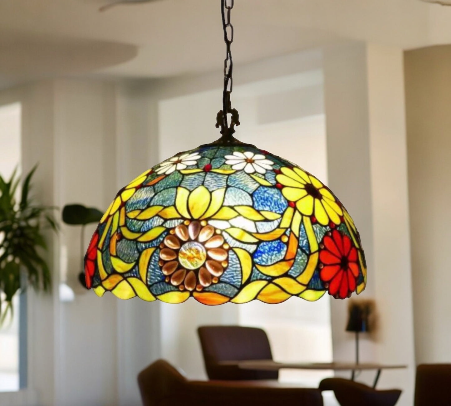 CDH 16" Tiffany Pendant Lamp 40cm shade (16939P)