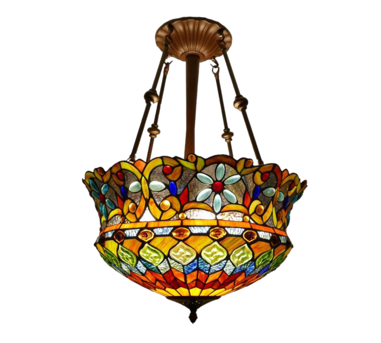 CDH 18" XLARGE Tiffany Pendant Lamp 46cm shade (19002CR)