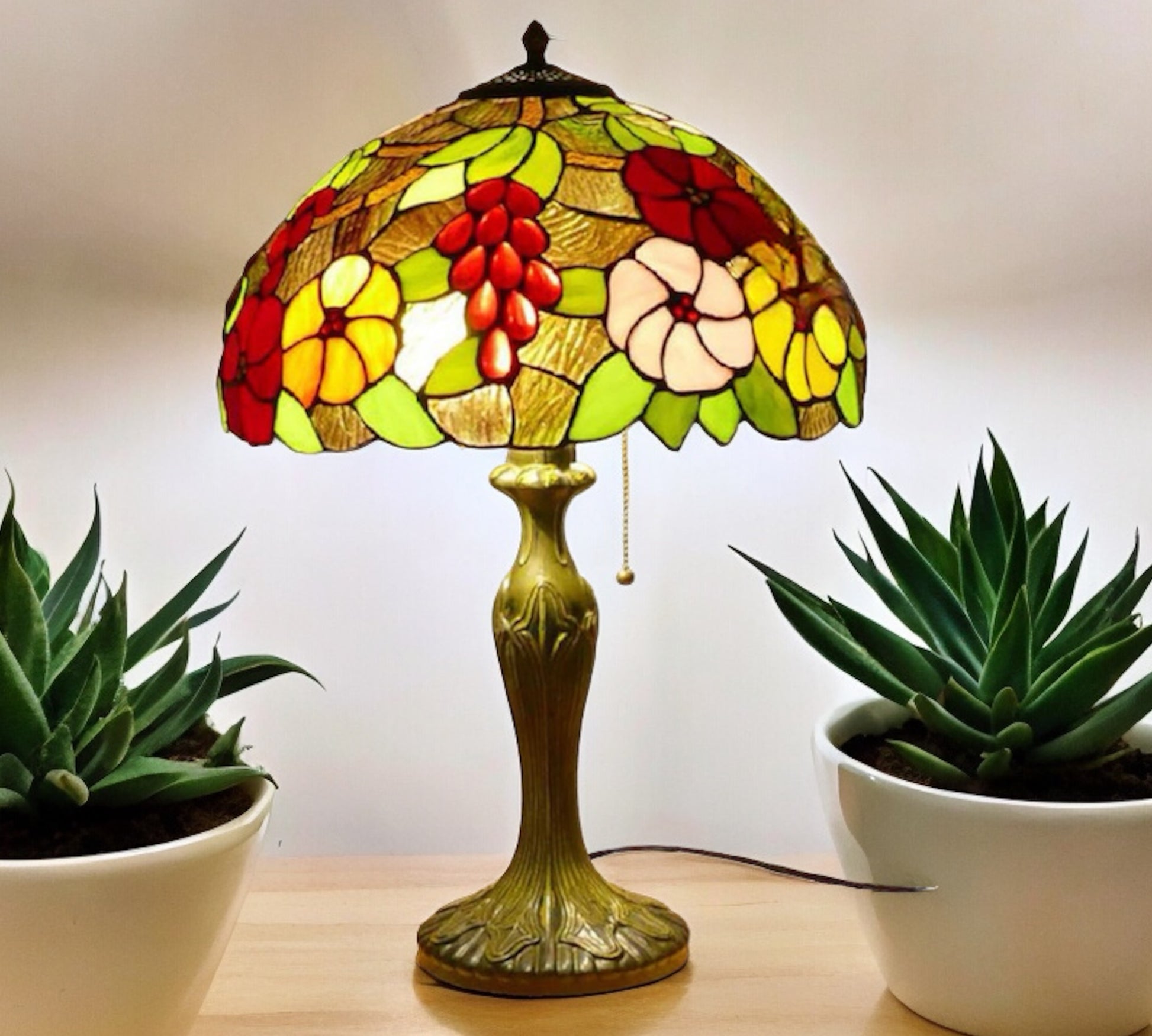 CDH 16" Tiffany Table Lamp 40cm Shade (15006)