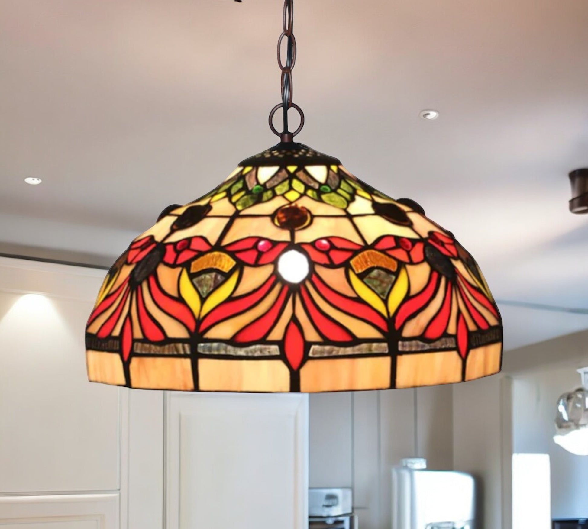 CDH 12" Tiffany Pendant Lamp 30cm shade (12093C)