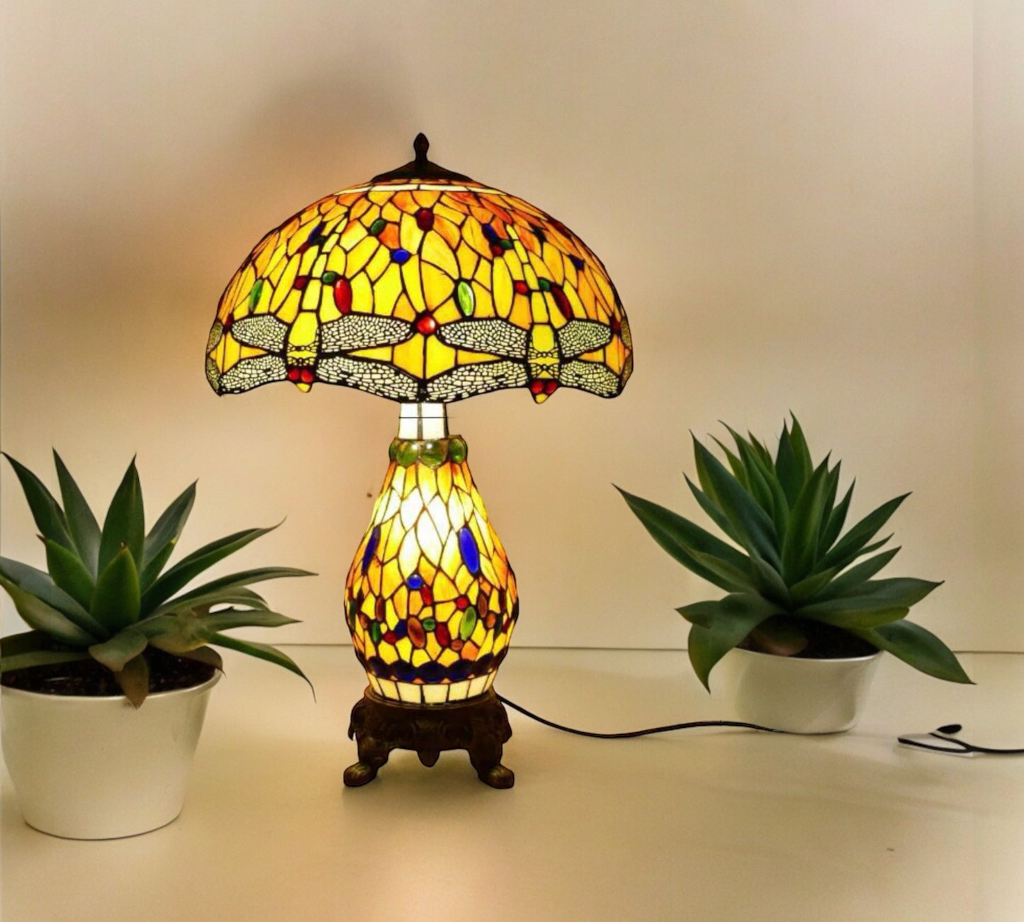 CDH 12" Tiffany Table Lamp with 30cm Shade (12076C)